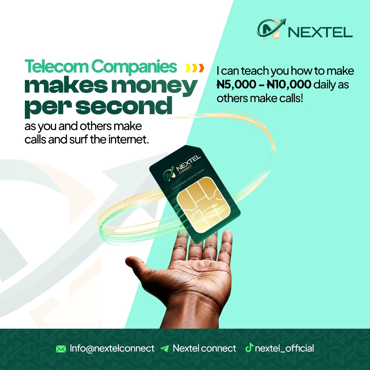Telecom companies make money per second — Nextel Connect